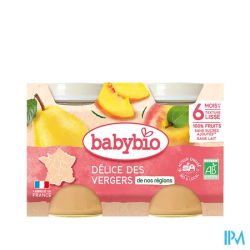 BABYBIO DELICE DE FRUITS 2X130G