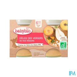 BABYBIO DELICE DE FRUITS 2X130G