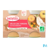 BABYBIO DELICE DE FRUITS 2X130G
