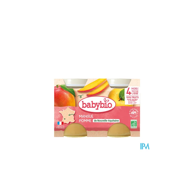BABYBIO POMME/MANGUE 2X130G