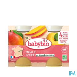 BABYBIO POMME/MANGUE 2X130G