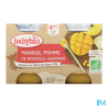 BABYBIO POMME/MANGUE 2X130G