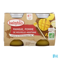 BABYBIO POMME/MANGUE 2X130G