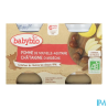 BABYBIO POM/CHATAIGNE POT 2X130G