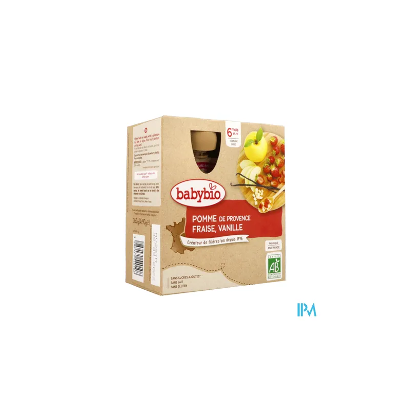 BABYBIO GOURD POM/FR/VAN 4X90G