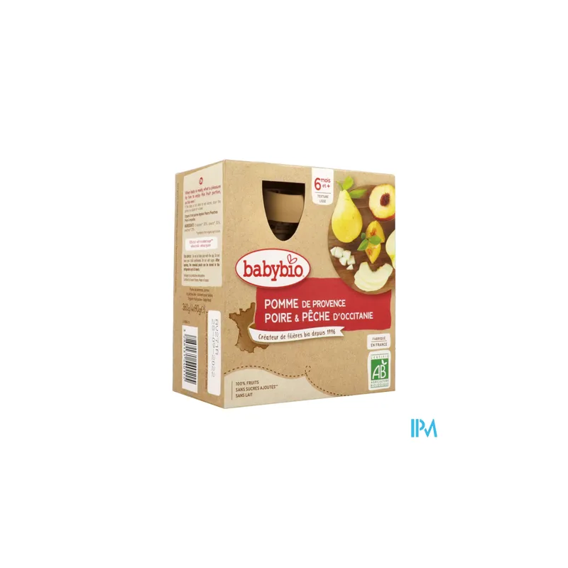 BABYBIO GOURD POM/POIR/PEC4X90