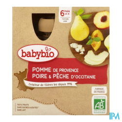 BABYBIO GOURD POM/POIR/PEC4X90
