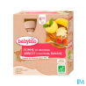 BABYBIO GOURD POM/ABR/BAN 4X90