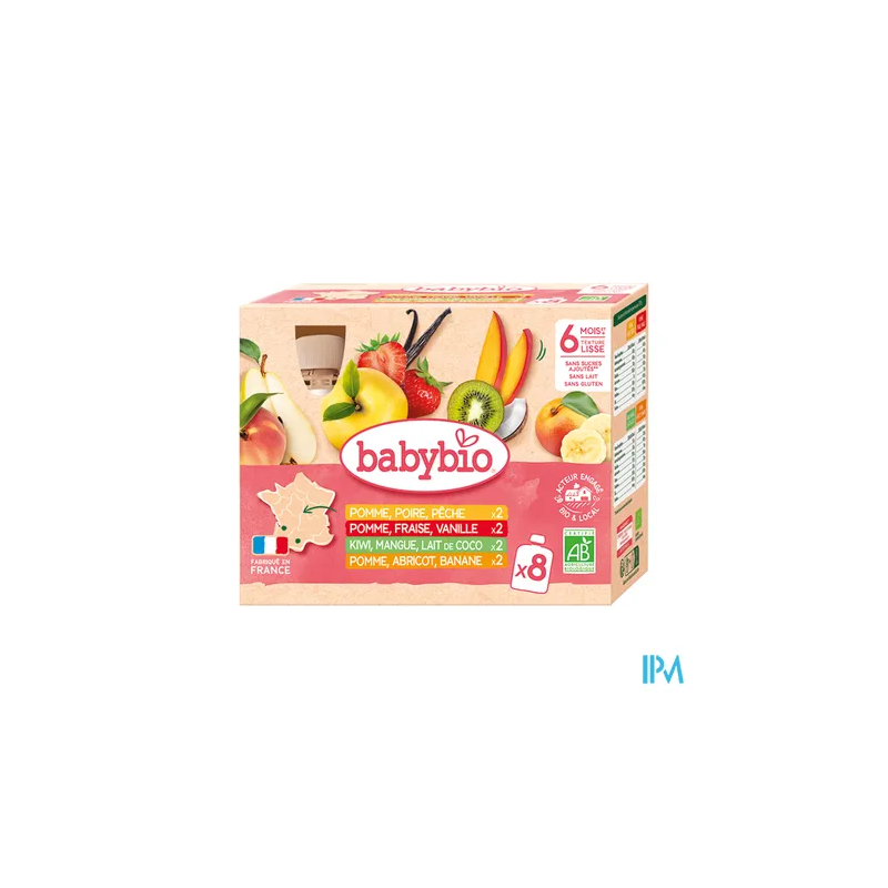 BABYBIO GOURD M/PARFUM FRUIT2 8X90