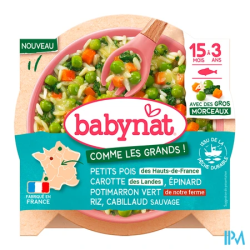 BABYNAT LEG/RIZ/CABILLAUD 200G