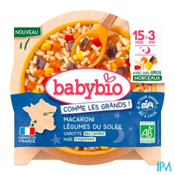 BABYBIO BON/NUIT MACARONI/LEG 200G