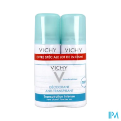 VICHY DEOD A/TRANSP AERO 125ML X2