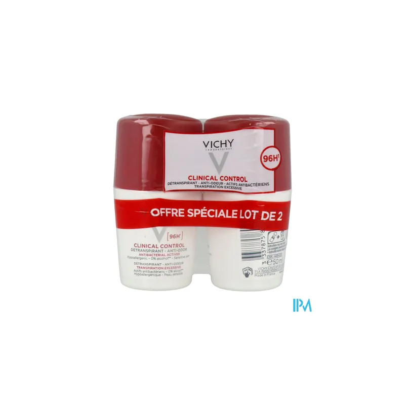 VICHY CLINICAL CONT DETR96H 2X50ML