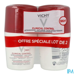 VICHY CLINICAL CONT DETR96H 2X50ML