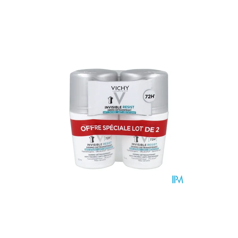 VICHY DEO INVIS ROLLON 72H 50MLX2