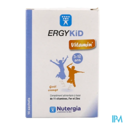 ERGYKID VITAMIN 3-12ANS SACH 14