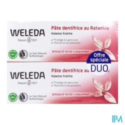 Weleda pate dent ratanhia 75ml x2 - La Grande Pharmacie